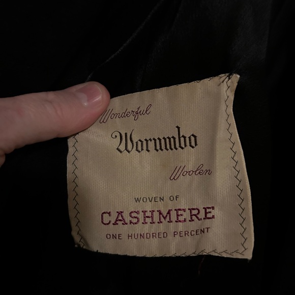 Vintage 1940s/1950s Worumbo Cashmere one button swing coat M Woolen long - Picture 4 of 10